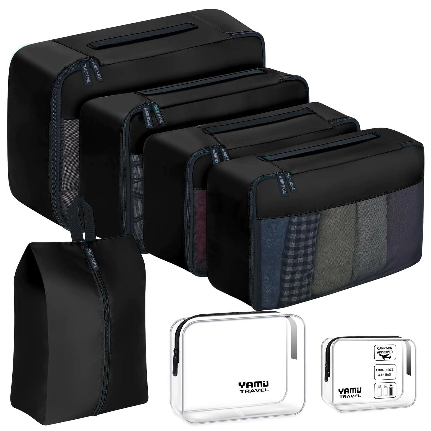 7-Piece Travel Packing Cubes Set
