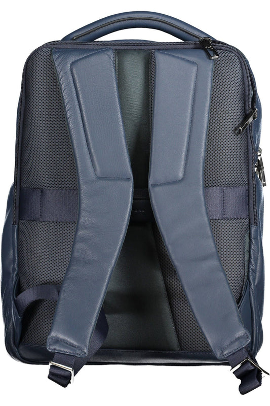 Piquadro Blue Leather Backpack
