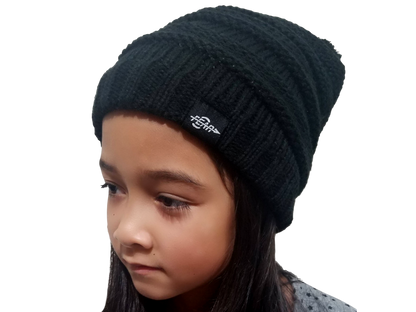 Warmest Plush Insulated Black Beanie Hat Winter Beanies Knitted Warm