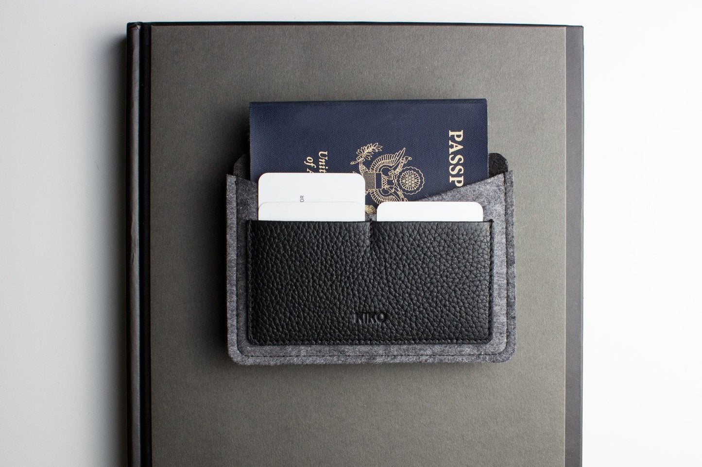 wool felt travel wallet