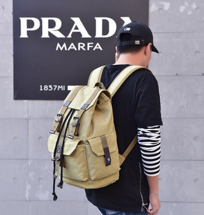 Influx street canvas backpack unisex backpack retro leisure travel bag