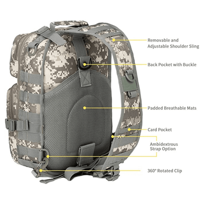 Tactical 15L Military Sling Backpack – Versatile, Durable, and Ready for Any Adventure