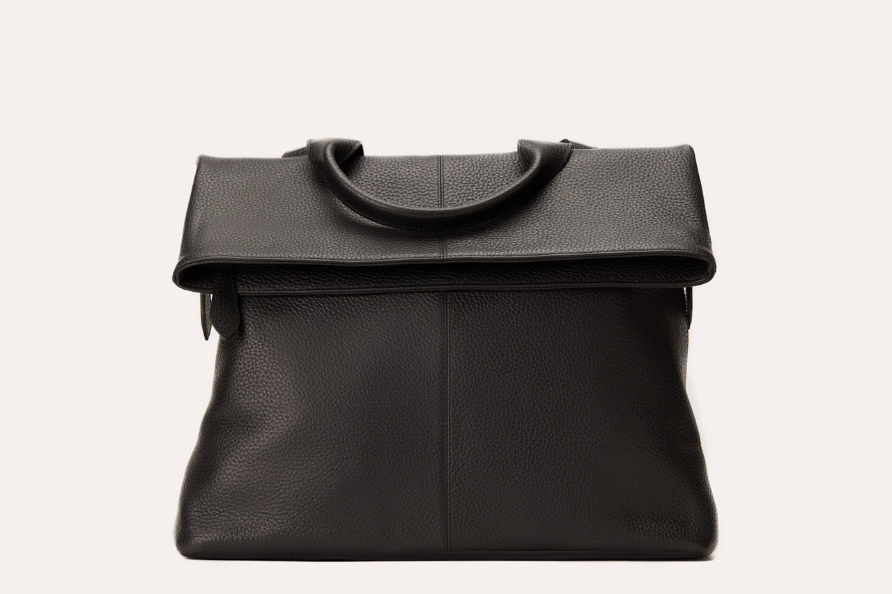 Genuine Pebble Leather Backpack – Fold N Go Timeless Elegance Meets Practical Functionality