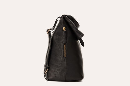 Genuine Pebble Leather Backpack – Fold N Go Timeless Elegance Meets Practical Functionality