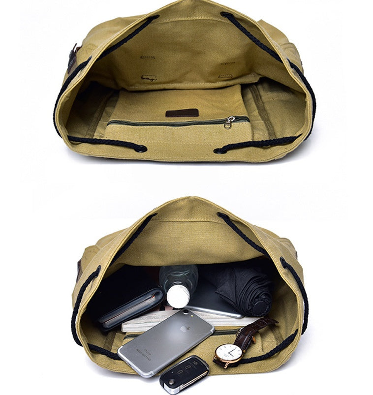 Influx street canvas backpack unisex backpack retro leisure travel bag