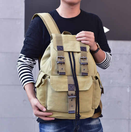 Influx street canvas backpack unisex backpack retro leisure travel bag