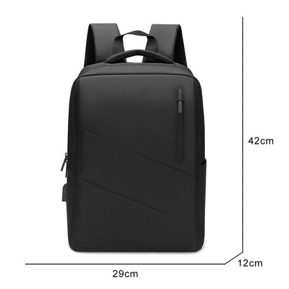 Oxford Business Backpack with USB Charging Port – Unisex, Sleek, and Functional