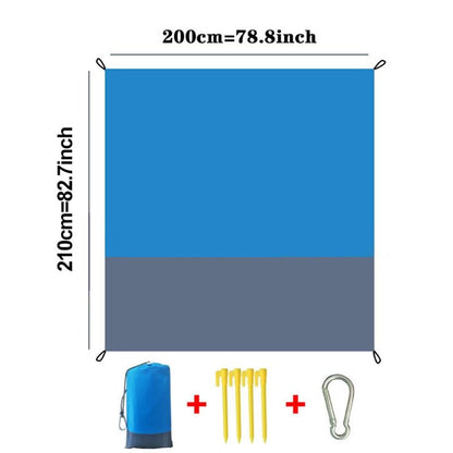 Waterproof Sand-Free Beach Blanket – Lightweight Quick-Dry Family-Size Outdoor Mat with Carry Bag & Clips