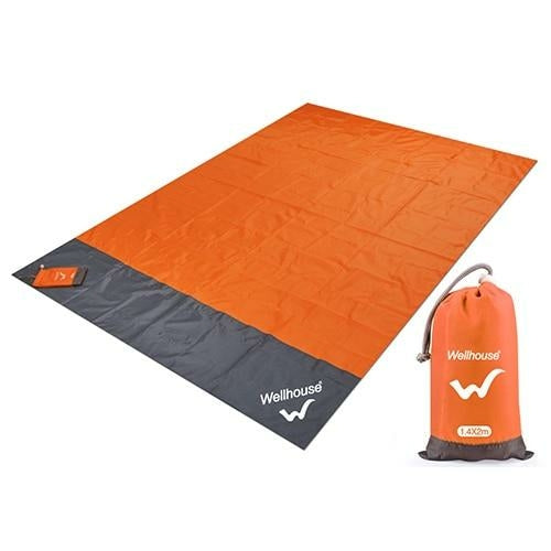 Waterproof Sand-Free Beach Blanket – Lightweight Quick-Dry Family-Size Outdoor Mat with Carry Bag & Clips