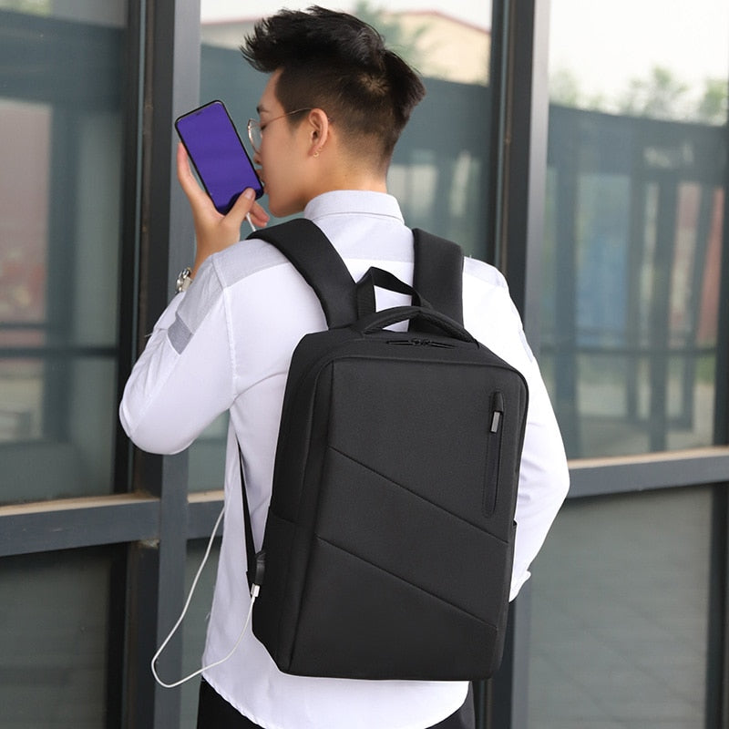 Oxford Business Backpack with USB Charging Port – Unisex, Sleek, and Functional
