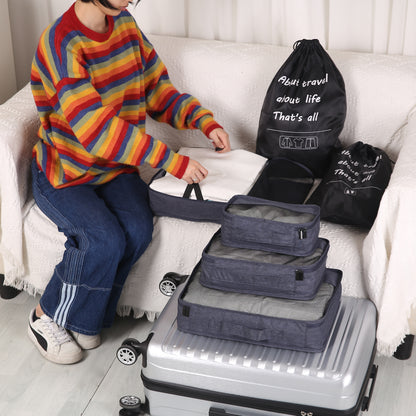 5-Piece Travel Packing Cubes Set with Mesh Tops