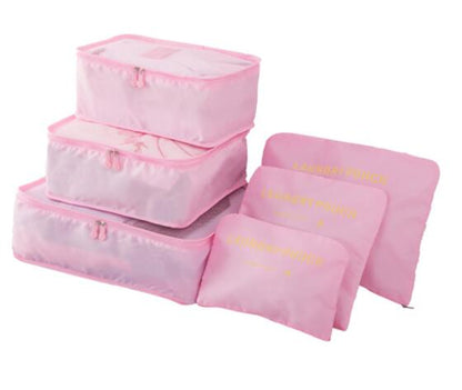 6-Piece Packing Cubes Set - Complete Travel Organization System